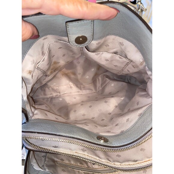 Kate Spade Bag Large Triple Compartment Gray Shoulder Purse Tote - Picture 6 of 12